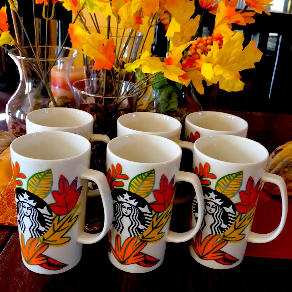 6 Starbucks 16 oz coffee mugs